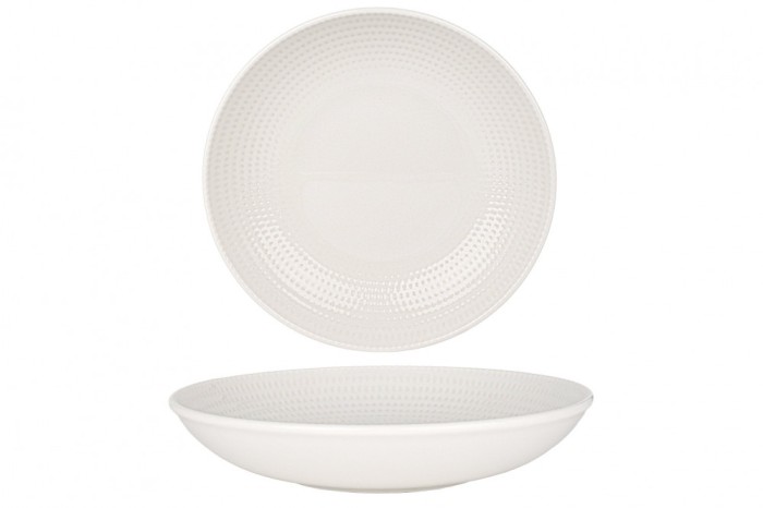 Bonna Farfurie ad&acirc;ncă - Pure Dot - Porţelan - 23 cm (1000cc) - set de 6