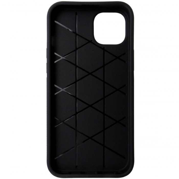 Husa tip capac spate Prio neagra, policarbonat si TPU, pentru Apple iPhone 14 Plus, 15 Plus