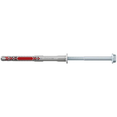 Diblu universal, din nylon, Fischer DuoXpand FUS, 8 x 100 mm, cu surub, zincat alb, cu cap hexagonal foto