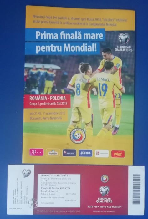 QW13 - Program si bilet la meciul Romania - Polonia - 11 noiembrie 2016