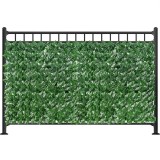 Panou verde pentru gard, artificial, cu frunze, dimensiuni 300x100cm, pentru inchidere balcon, terasa sau alte spatii, din materiale rezistente, usor