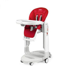 Scaun de masa 3 in 1 Peg Perego Tatamia Follow Me, 0-15 Kg, Fragola, Visiniu