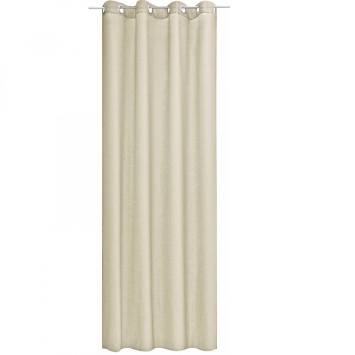 Draperie opaca Stella cu inele Jemidi, 140 x 245 cm, Crem, Poliester, 55283.16.01
