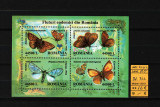 Timbre Rom&acirc;nia, 2002 | Fluturi endemici - Insecte | Bloc MNH | aph