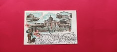 Litho Italia Italy Lazio Roma Ricordo di Roma 1900 Art Nouveau Litografie