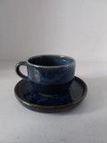 Ceasca cafea ceramica albastra Taize Franta (Comunitatea crestina ecumenica) - vintage