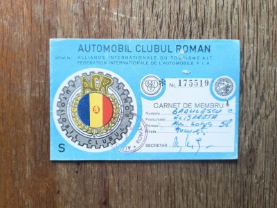 Carnet de membru A.C.R. an 1969 / CD1P foto