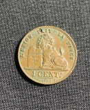 Moneda 5 centime 1901 Belgia