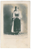 4440 - ETHNIC woman, Romania - old postcard, real PHOTO, CENSOR - used - 1916, Circulata, Fotografie