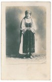 4440 - ETHNIC woman, Romania - old postcard, real PHOTO, CENSOR - used - 1916
