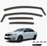 Cumpara ieftin Set de 4 Paravanturi auto geamuri fata si spate, pentru SKODA RAPID SEDAN 2013-2019
