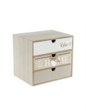 Cutie decorativa din lemn cu 3 sertare, 20x15x18cm