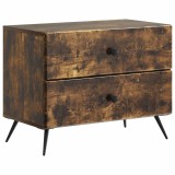 vidaXL Dulap de noapte cu sertar Stejar fumuriu 62 x 34,5 x 47,5 cm 895470