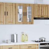 vidaXL Dulap de bucătărie cu ușă sticlă din stejar artizanal &bdquo;Porto&rdquo;. 854156