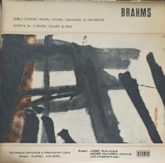 Disc vinil, LP. DUBLU CONCERT PENTRU VIOARA VIOLONCEL SI ORCHESTRA IN LA MINOR/ ELECTRECORD-JOHANNES BRAHMS-286188
