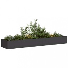vidaXL Jardinieră, negru, 360x80x40 cm, oțel 860766