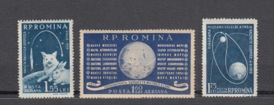 ROMANIA 1959 LP 487 ANUL GEOFIZIC INTERNATIONAL SERIE MNH foto