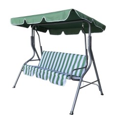 Balansoar de gradina, acoperis reglabil, 3 locuri, 170x110x153 cm, cadru metal, material textil MultiMark GlobalProd foto
