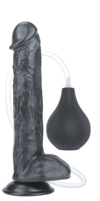 Dildo cu Ejaculare Squirt Extreme Negru 29 cm foto