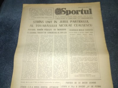 ZIARUL SPORTUL 24 NOIEMBRIE 1984 foto