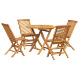Set mobilier de gradina, 5 piese, lemn masiv de tec