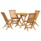 Set mobilier de gradina, 5 piese, lemn masiv de tec