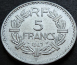 Cumpara ieftin Moneda istorica 5 FRANCI - FRANTA, anul 1947 *cod 4024 - Beaumont le Roger Mints, Europa