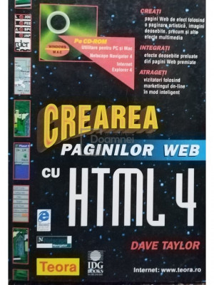Dave Taylor - Crearea paginilor web cu HTML 4 (editia 1999) foto