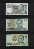 Thailanda 3 x 20 bath unc