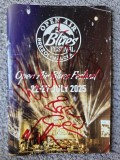 Carticica program 44 pagini prezentare artisti de la festivalul Open Air Blues Festival Brezoi 22-27 Iulie August 2025, cu autografe