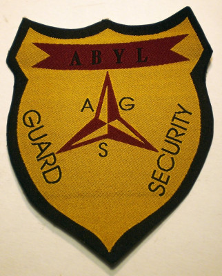 5.519 ROMANIA ECUSON EMBLEMA PATCH AGS ABYL GUARD SECURITY 97/83mm foto