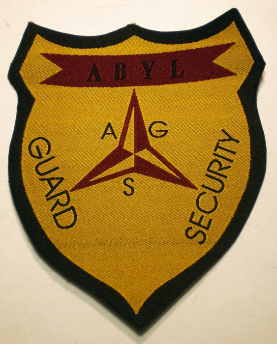 5.519 ROMANIA ECUSON EMBLEMA PATCH AGS ABYL GUARD SECURITY 97/83mm