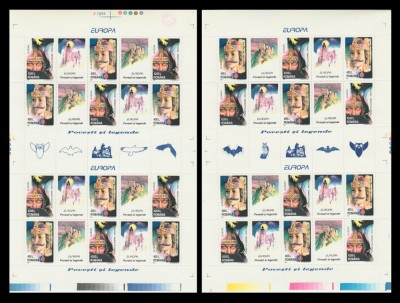 1997 Romania - Europa Dracula 2 coli cu 10 viniete diferite LP 1432 b, MNH foto