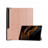 Husa Flip pentru Samsung Galaxy Tab S8 Ultra / S9 Ultra - Techsuit FoldPro - Rose Gold