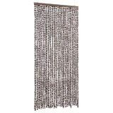Cumpara ieftin Perdea pentru insecte, maro si alb, 100 x 220 cm, chenille