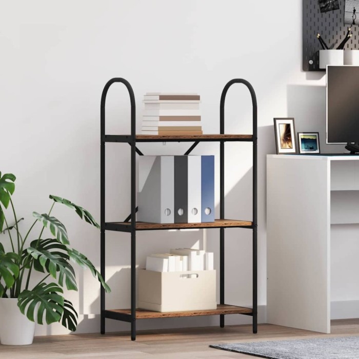 vidaXL Raft pentru cărți Lemn vechi 60 x 30 x 109 cm Lemn compozit