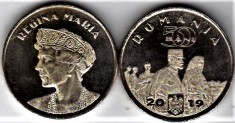Moneda 50 bani 2019 din fisic UNC regina Maria foto