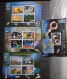 Coreea 2009 Astronomie,Galileo Galilei, eclipsa totala și partiala de soare, harta stelara ,planete,, blocuri neștampilat korea 2009