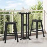 VidaXL Taburete Bar 2 pcs Negru HDPE