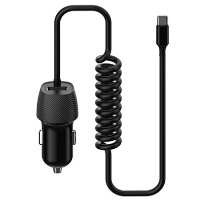 INCARCATOR AUTO CABLU SPIRALAT 3.4A TYPE C EuroGoods Quality foto