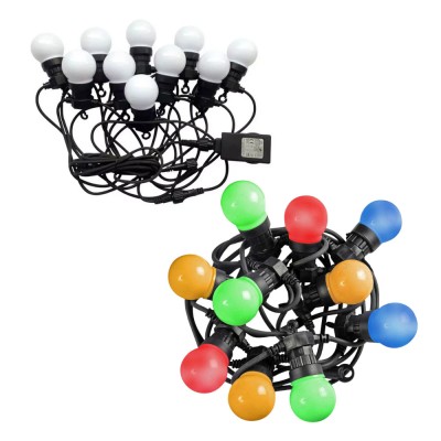 Ghirlanda luminoasa 10 metri, 2 modele, 10 becuri LED E27, 220V foto