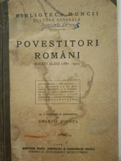 Povestitori romani. Bucati alese (1880-a1925), editie Emanoil Bucuta, 1929 foto