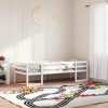 VidaXL Cadru de pat pentru copii, alb, 90x200 cm, lemn masiv de pin