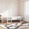 vidaXL Cadru de pat pentru copii, alb, 90x200 cm, lemn masiv de pin 846865
