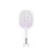 Paleta electrica anti-insecte, cu stand de incarcare, buton on/off, din ABS, cu cablu USB, alb
