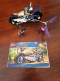 LEGO CHIMA 70007 Bicicleta dublă a lui Eglor (Eglor's Twin Bike) lansat in 2013 contine 223 de piese și 2 minifigurine in stare foarte buna