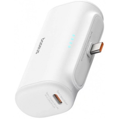 Baterie Externa Baseus Compact, 5000mAh, 20W, PD, 2 x USB-C, Alba P10068306213-00 foto