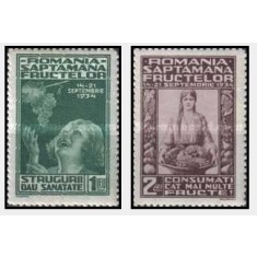 1934 - Saptamana fructelor, serie nestampilata cu sarniere