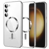 Husa premium Samsung Galaxy S23 Plus Techsuit Luxury Crystal MagSafe, argintiu