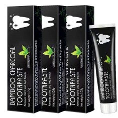 Set 3 x Pasta de dinti pentru albire si detoxifiere cu carbune activ de bambus foto